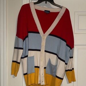 Modcloth Multicolor Striped Cardigan 1X